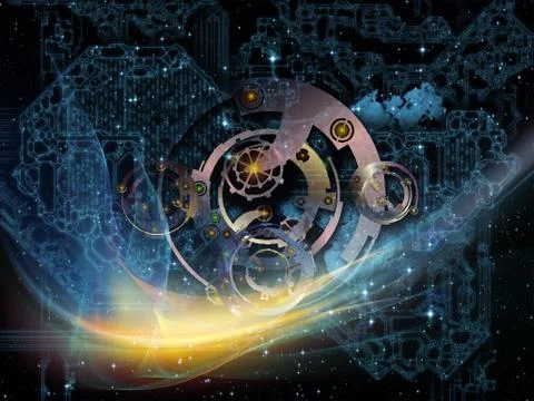 Numeric Gears Stock Illustration