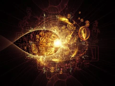 Numeric Geometry Illustrazione stock