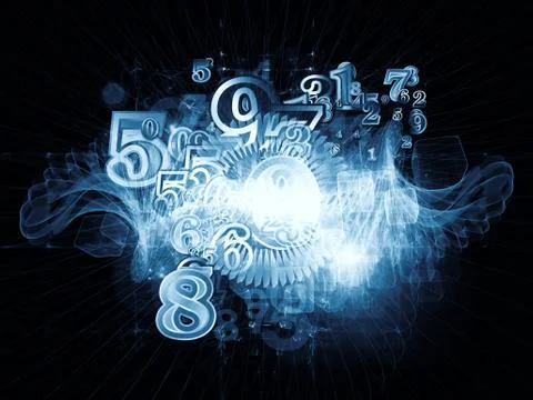 Numeric Geometry Illustrazione stock