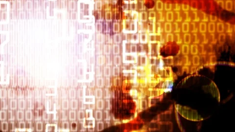 Numeric grunge spot Stock Footage 95113411