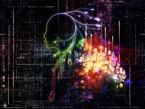 Numeric Intelligence Stock Illustration