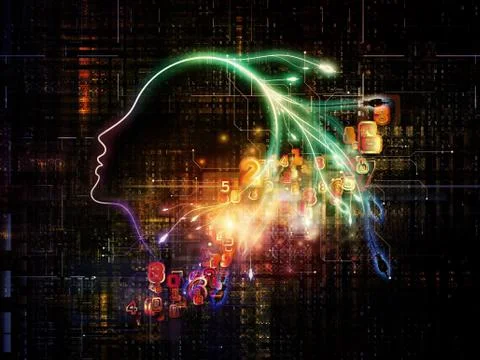 Numeric Intelligence Stock Illustration