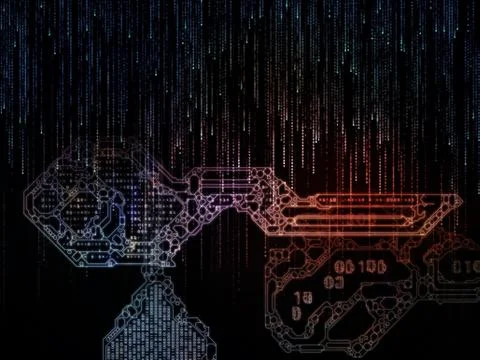 Numeric Key Code Illustrazione stock