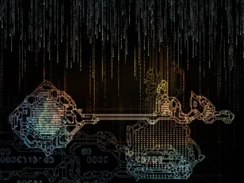 Numeric Key Code 库存插图