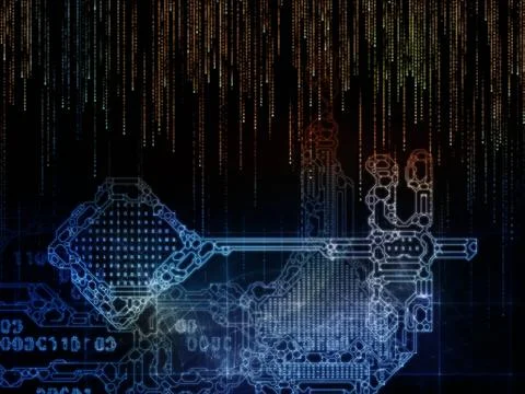 Numeric Key Code 스톡 일러스트