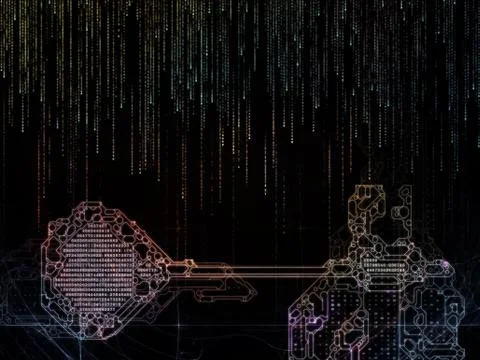 Numeric Key Code 스톡 일러스트