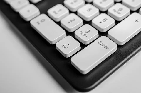 Numeric keypad of a modern computer keyboard. Stock Photos
