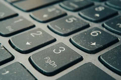 Numeric keys on a laptop Stock Photos