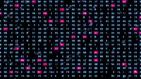 Numeric matrix background. Digital transformation. Abstract background. Stock Footage 156941984