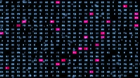 Numeric matrix background. Digital transformation. Abstract background. Stock Footage 156942019