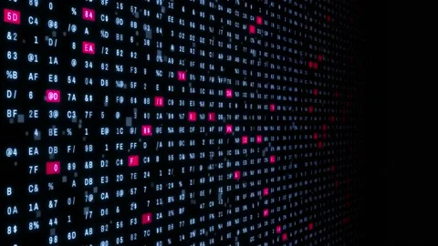 Numeric matrix background. Digital transformation. Abstract background. Stock Footage 156942027