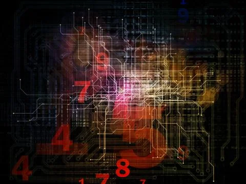 Numeric Network Stock Illustration