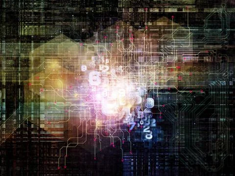 Numeric Network Stock Illustration