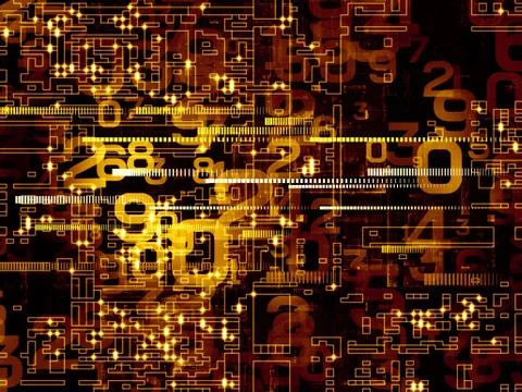 Numeric network 库存插图