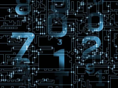 Numeric network Stock Illustration
