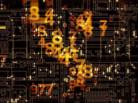 Numeric network 库存插图