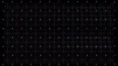 Numeric or number count background. seamless loop, alpha matte Stock Footage 77091281