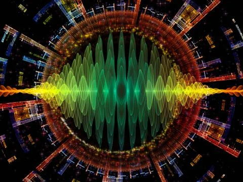 Numeric Radial Oscillation Stock Illustration