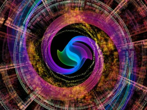 Numeric Radial Oscillation Stock Illustration