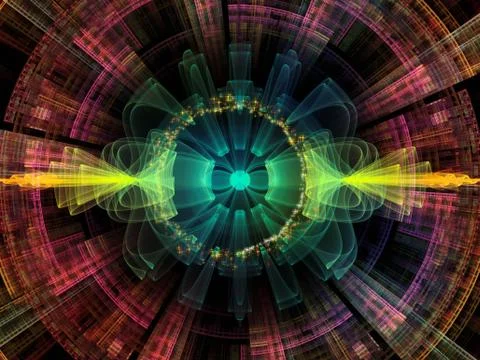 Numeric Radial Oscillation Stock Illustration