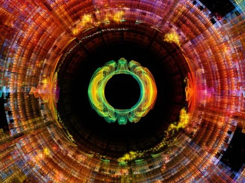 Numeric Radial Oscillation Stock Illustration