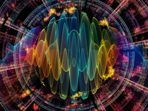 Numeric Radial Oscillation Stock Illustration