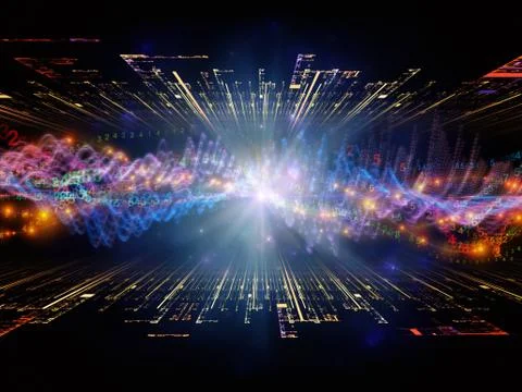 Numeric Sine Wave Arrangement Stock Illustration