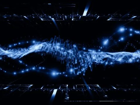 Numeric Sine Wave Composition 库存插图