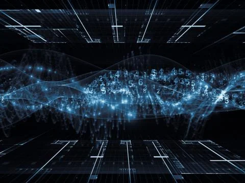 Numeric Sine Wave Composition 库存插图