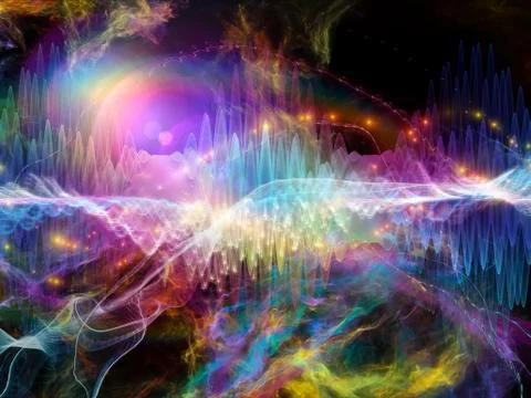 Numeric Sound Wave 库存插图