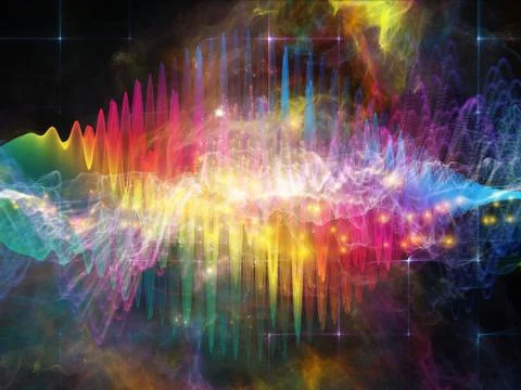 Numeric Sound Wave 库存插图