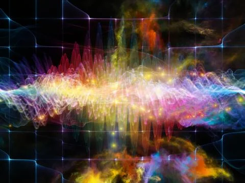 Numeric Sound Wave Illustrazione stock