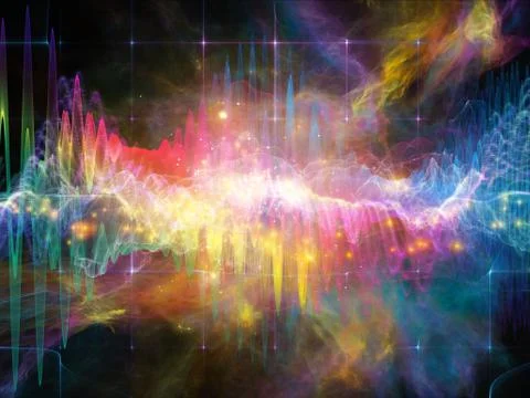 Numeric Sound Wave 库存插图