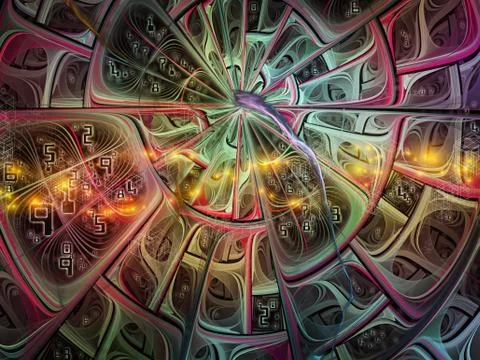 Numeric Space Geometry Stock Illustration