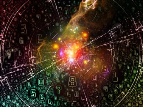 Numeric Space Geometry Stock Illustration