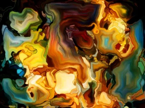 Numeric Stained Glass 库存插图