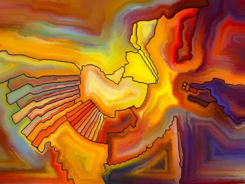 Numeric Stained Glass 库存插图