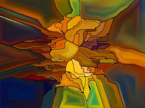 Numeric Stained Glass 库存插图