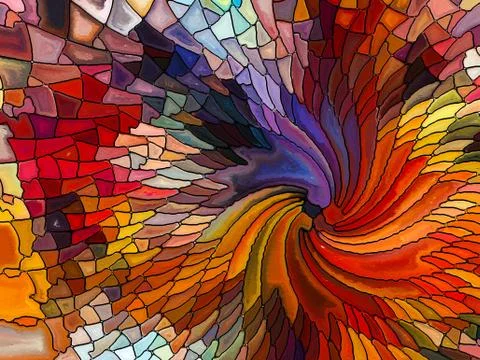 Numeric Stained Glass 库存插图