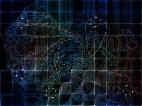 Numeric Technology Links 库存插图