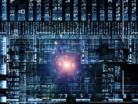 Numeric Technology Links Stock Illustration