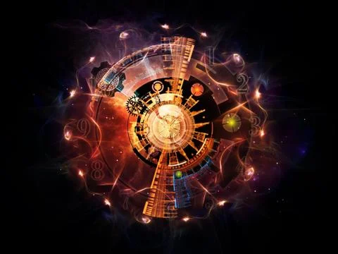 Numeric Vision of Clockwork Stock Illustration