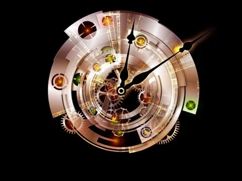 Numeric Vision of Clockwork Stock Illustration