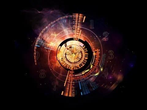 Numeric Vision of Clockwork Stock Illustration