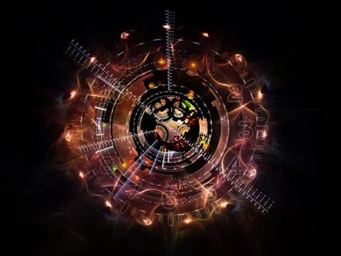 Numeric Vision of Clockwork Stock Illustration