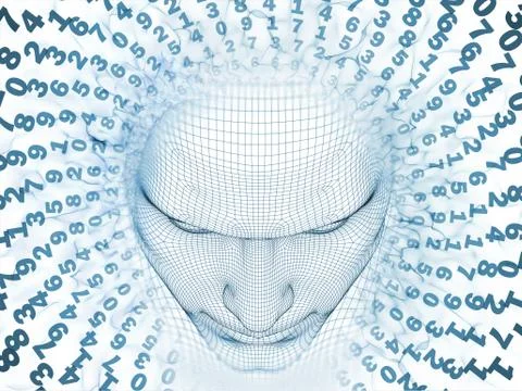 Numeric Vision of the Mind 스톡 일러스트