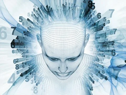 Numeric Vision of the Mind Stock Illustration