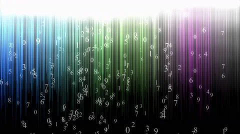 Numerical background animation, abstract, art, random, stripes. Stock Footage 50347547