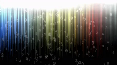 Numerical background animation, abstract, art, random, stripes. Stock Footage 50347922