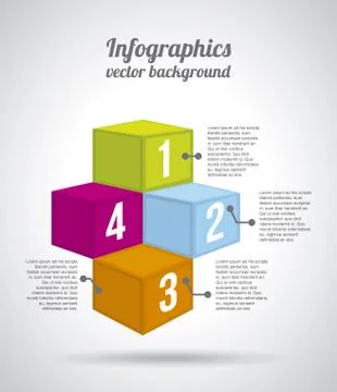 Numerical boxes over gray background vector illustration 스톡 일러스트